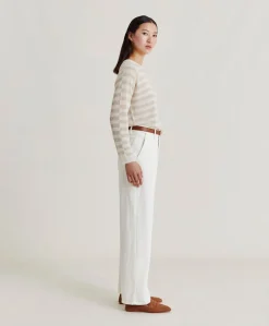 Pantalon Denim Bis Fuchsia - Creme