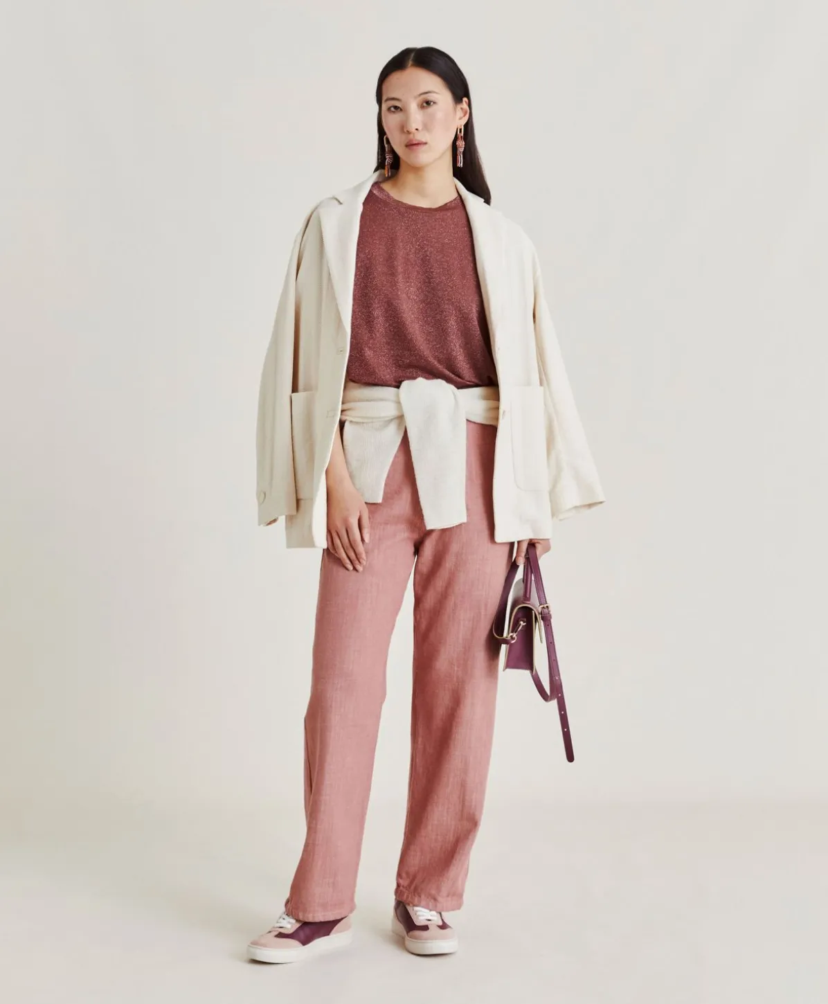 Pantalon Denim Bis Fuchsia - Rose Antique