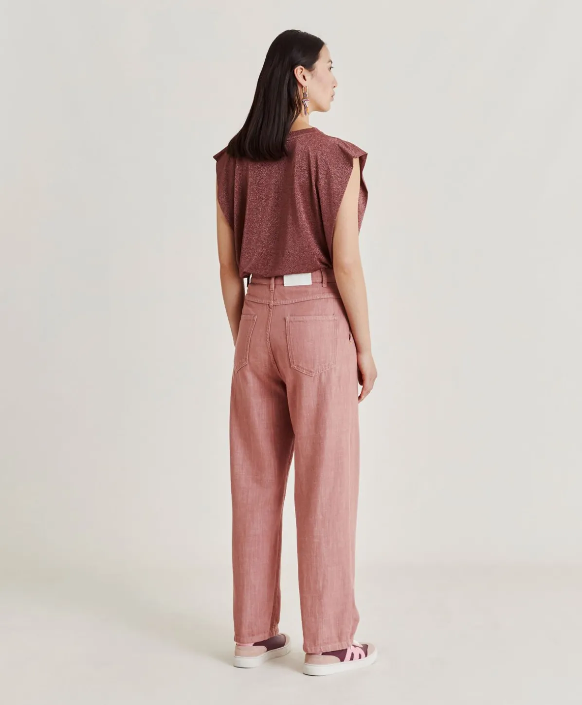 Pantalon Denim Bis Fuchsia - Rose Antique