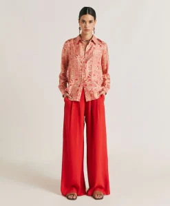 Pantalon En Acetate De Soie Aspen - Azalee