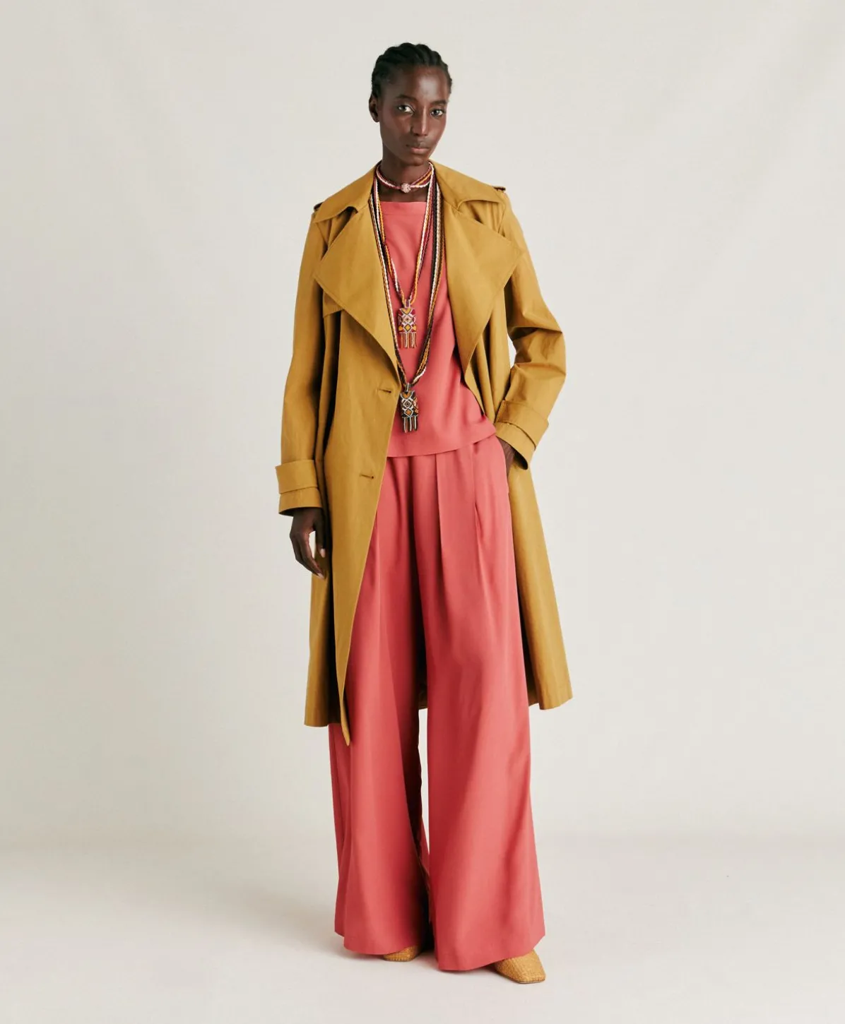 Pantalon En Acetate De Soie Aspen - Amarante