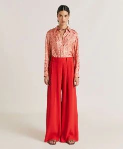 Pantalon En Acetate De Soie Aspen - Azalee