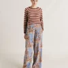 Pantalon En Crepe De Chine Baccarat - Multicolore Ceruleen