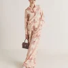 Pantalon En Crepe De Chine Baccarat - Rose/Cerise Noire