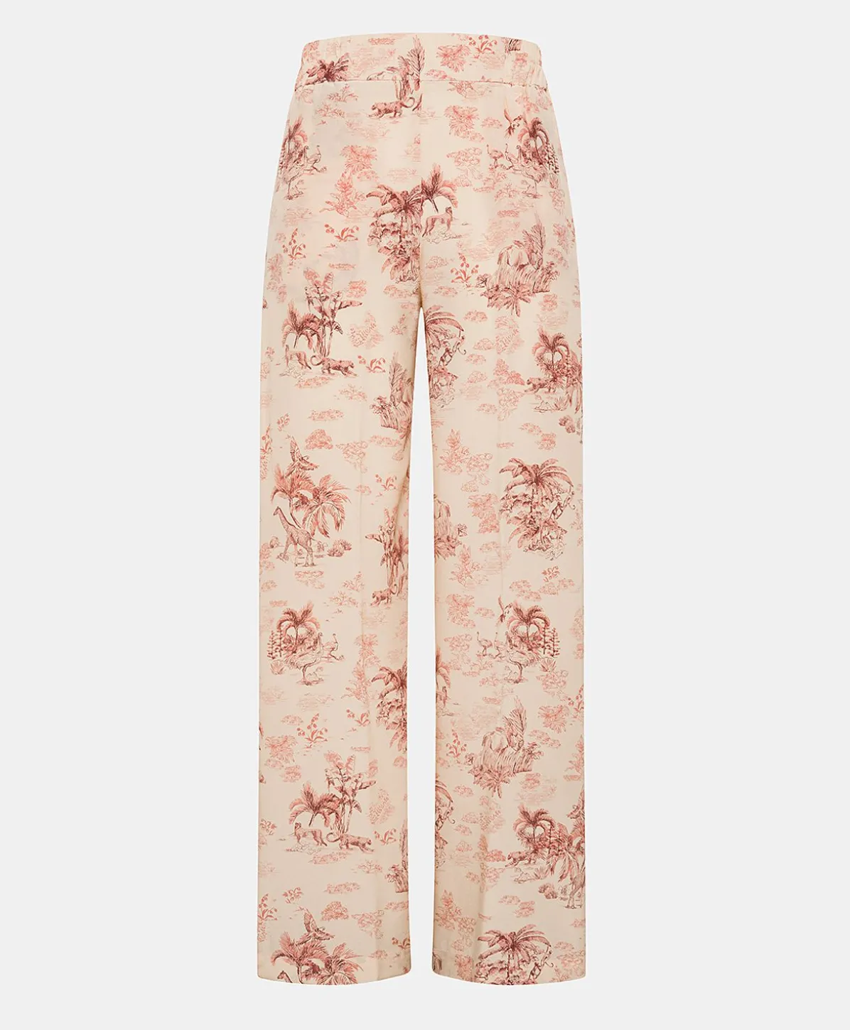 Pantalon En Crepe De Chine Baccarat - Rose/Cerise Noire