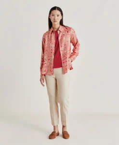 Pantalon En Denim Leger Joy - Creme