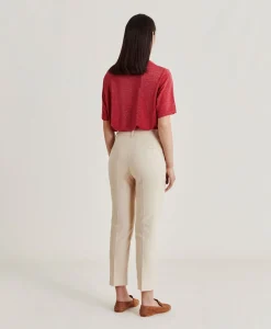 Pantalon En Denim Leger Joy - Creme