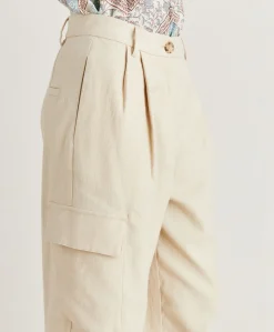 Pantalon En Denim Leger Pedro - Creme