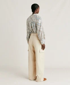 Pantalon En Denim Leger Pedro - Creme