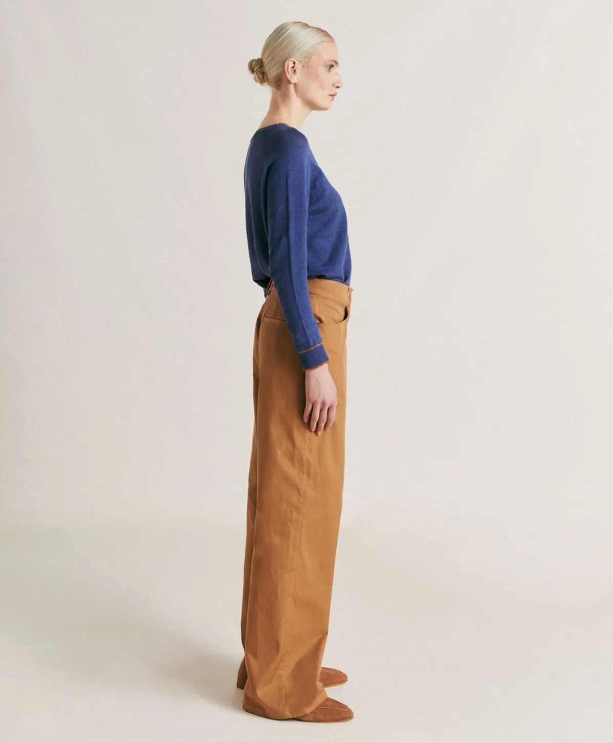 Pantalon En Gabardine Olivina - Caramel
