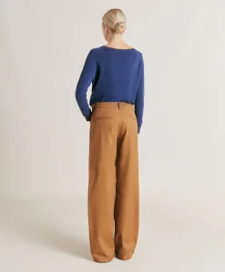 Pantalon En Gabardine Olivina - Caramel