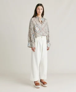 Pantalon En Jean Grecale - Creme
