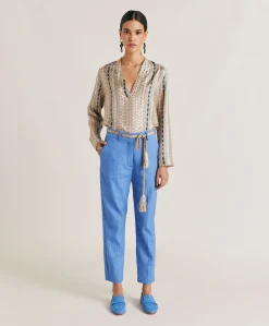 Pantalon En Jean Leger Joy - Bleu Clair
