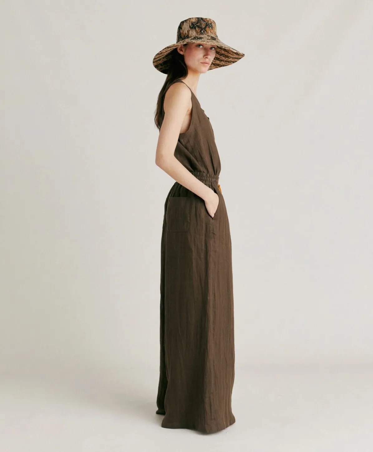 Pantalon En Lin Aliterru - Armee