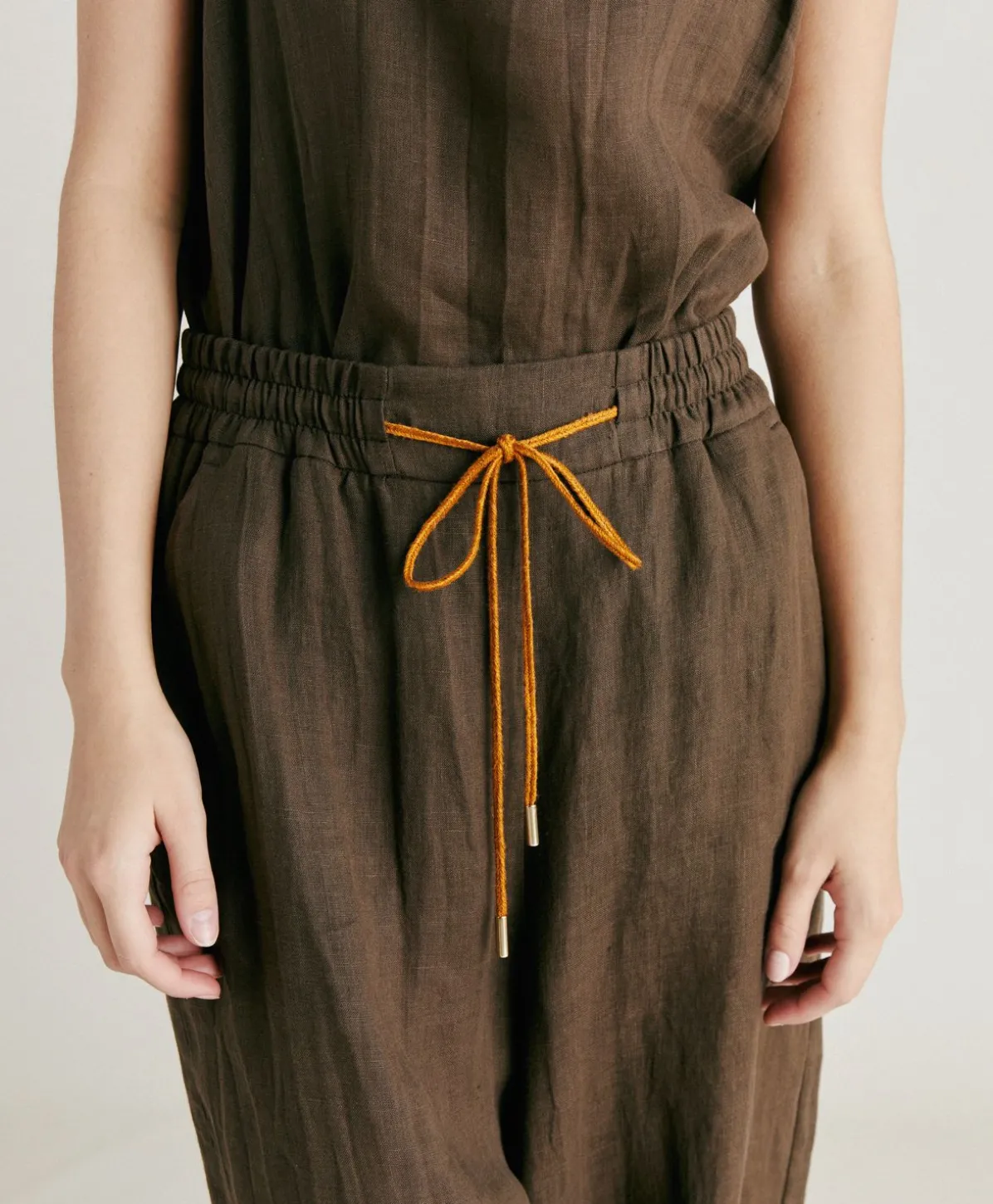 Pantalon En Lin Aliterru - Armee
