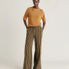 Pantalon En Lin Viscose Raye Candeo - Armee Multicolore
