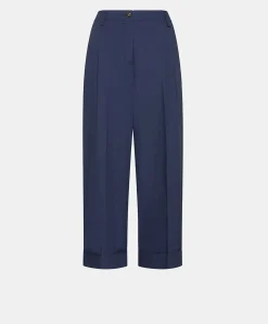 Pantalon En Popeline Grecale - Bleu
