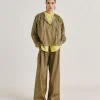 Pantalon En Voile De Coton Imprime Aspen - Huile