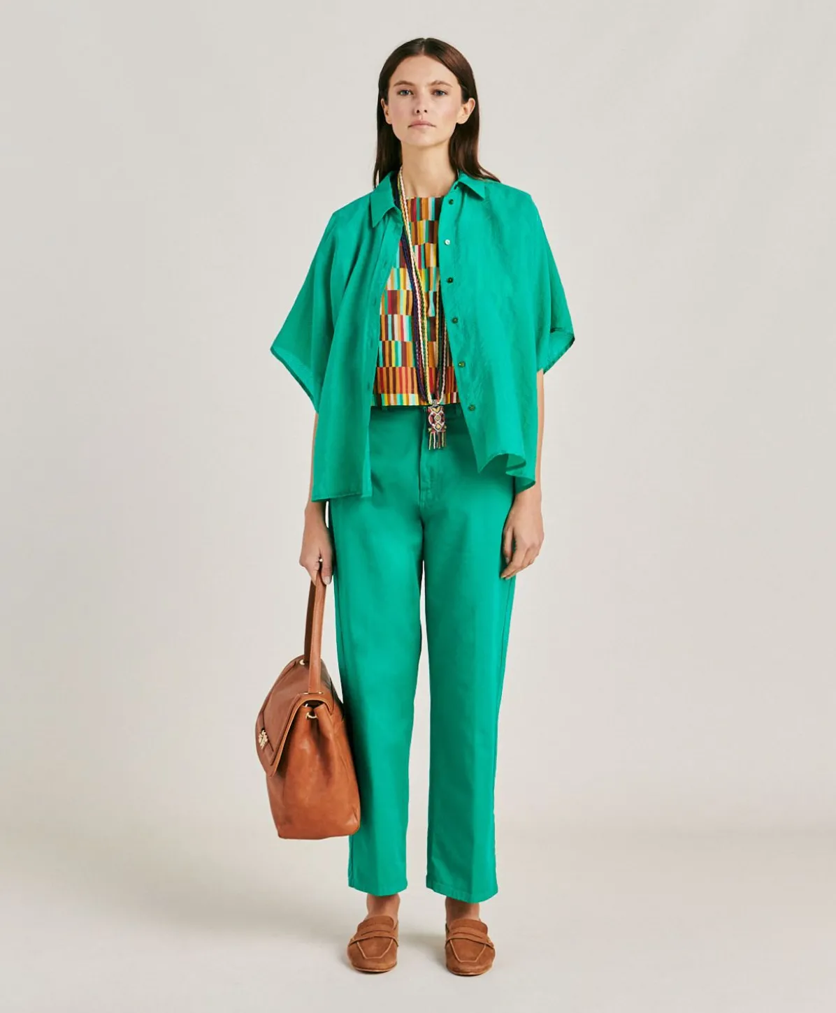 Pantalon Gabardine Bis Fuchsia - Emeraude