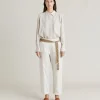 Pantalon Idaho Check Seersucker - Creme/Boue