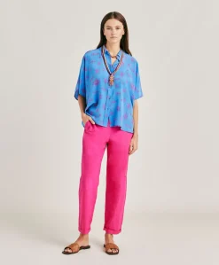 Pantalon Idaho En Popeline - Fuchsia