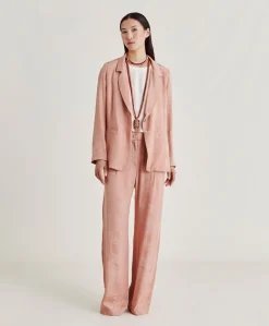Pantalon Jacquard Austin Cupro - Rose