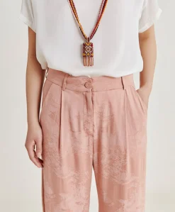 Pantalon Jacquard Austin Cupro - Rose