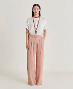 Pantalon Jacquard Austin Cupro - Rose
