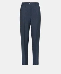 Pantalon Matthieu En Viscose De Lin Elegant - Bleu Nuit