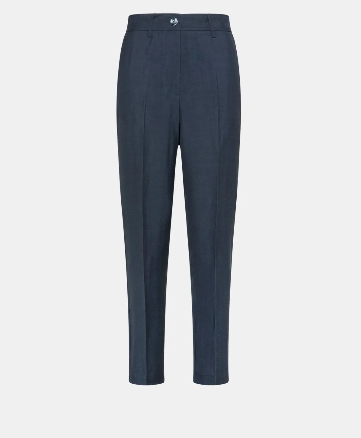 Pantalon Matthieu En Viscose De Lin Elegant - Bleu Nuit