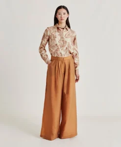 Pantalon Patrice En Jacquard Cupro - Reglisse