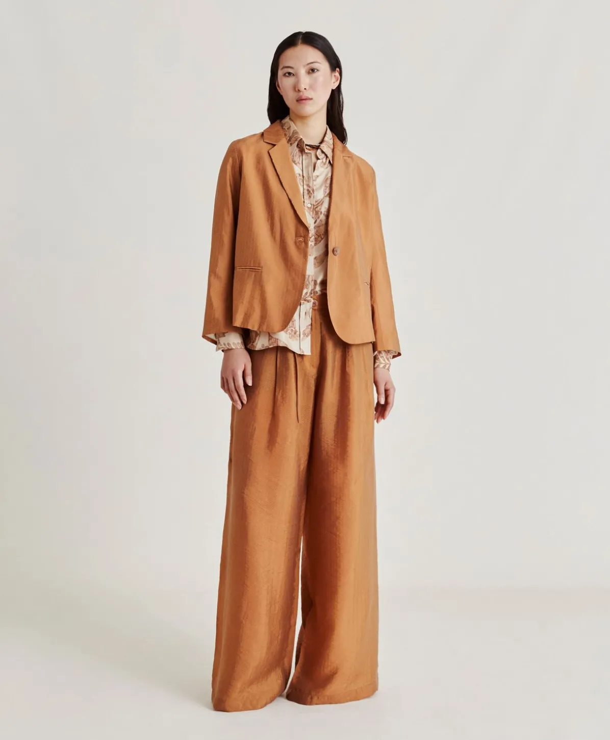 Pantalon Patrice En Jacquard Cupro - Reglisse