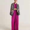 Pantalon Uni En Soie Patrice Bis - Cyclamen
