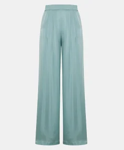 Pantalon Uni En Soie Patrice Bis - Ceruleen