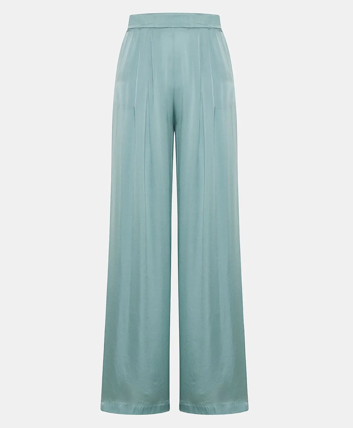 Pantalon Uni En Soie Patrice Bis - Ceruleen