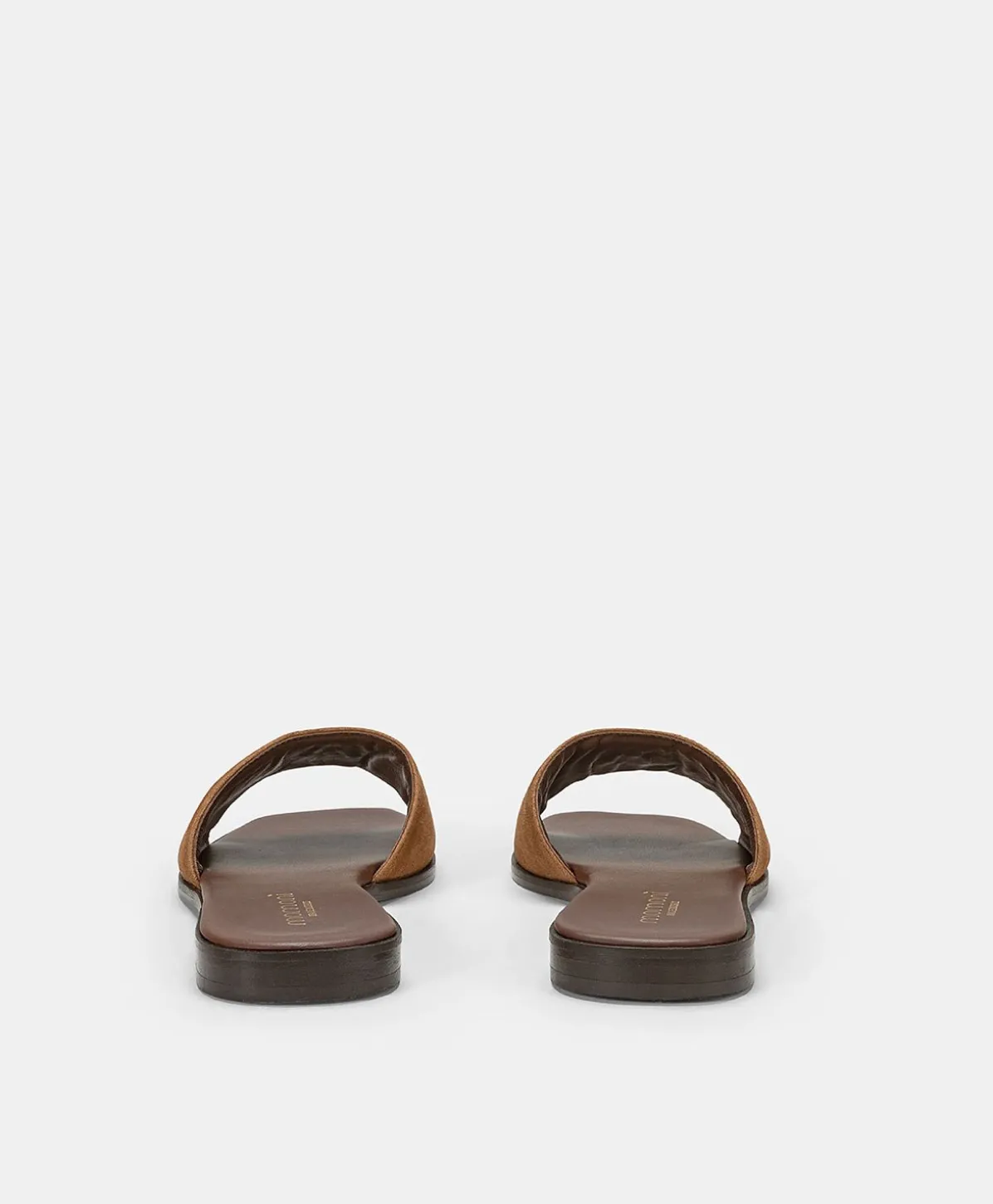Pantoufle Plate En Cuir Tuccia - Tan