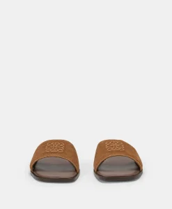 Pantoufle Plate En Cuir Tuccia - Tan