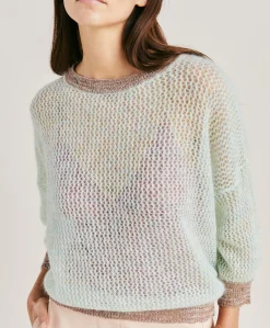 Pull Bella En Mohair Doux - Turquoise