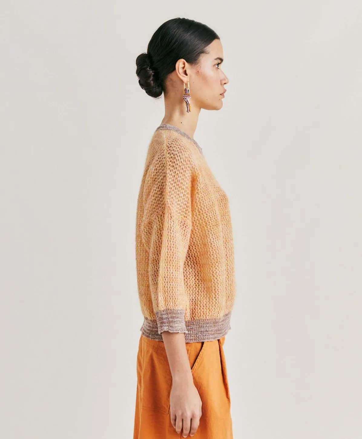 Pull Bella En Mohair Doux - Orange