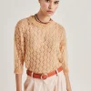 Pull Campanula En Mohair Doux - Orange