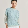 Pull Campanula En Mohair Doux - Turquoise