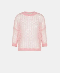 Pull Campanula En Mohair Doux - Rose Bebe