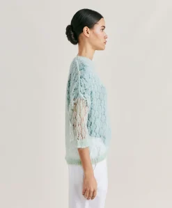 Pull Campanula En Mohair Doux - Turquoise