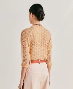 Pull Campanula En Mohair Doux - Orange