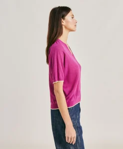 Pull En Lin Edie - Cyclamen