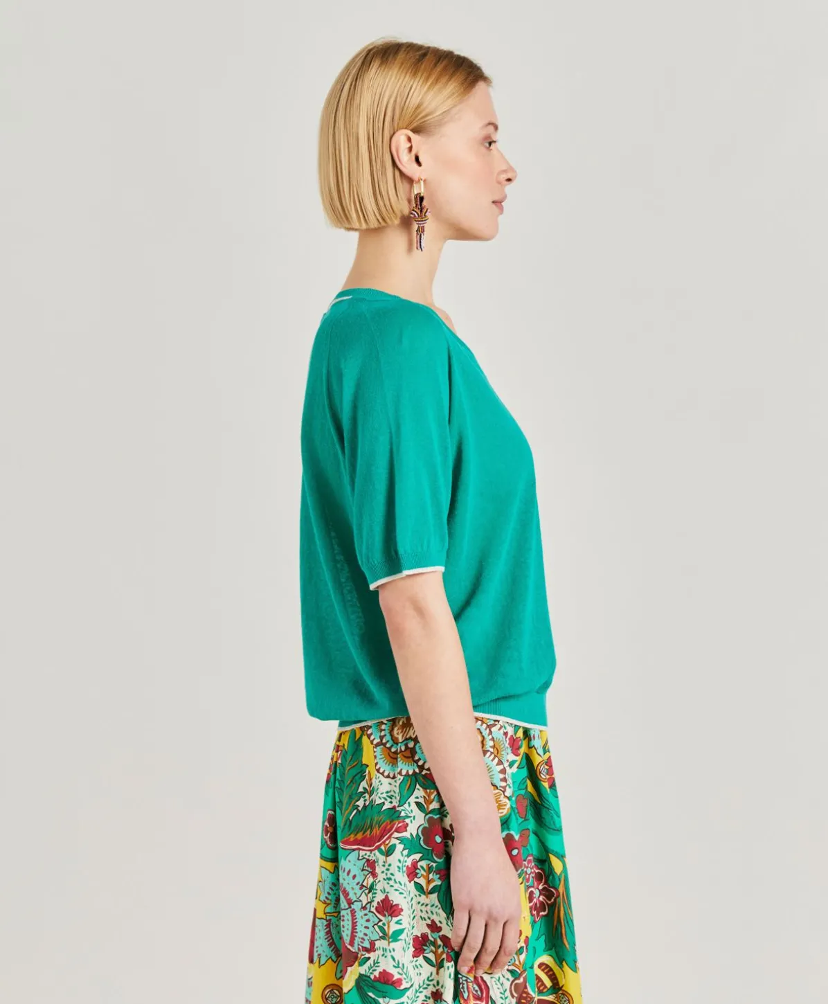 Pull En Lin Edie - Emeraude