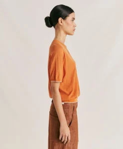 Pull En Lin Edie - Orange