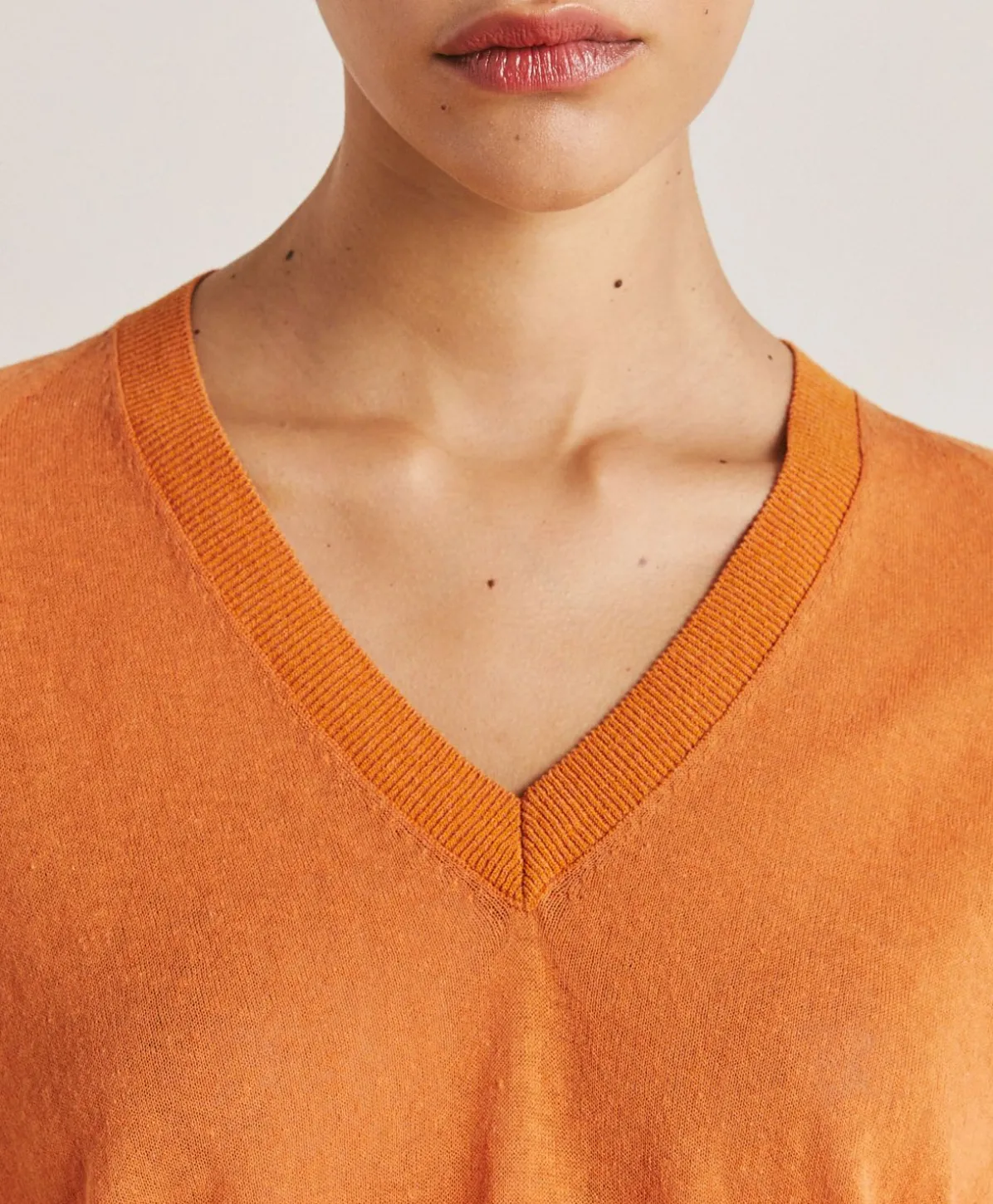 Pull En Lin Edie - Orange