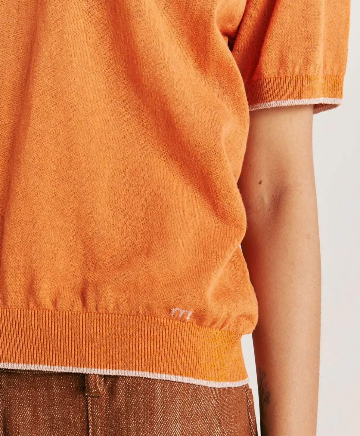 Pull En Lin Edie - Orange