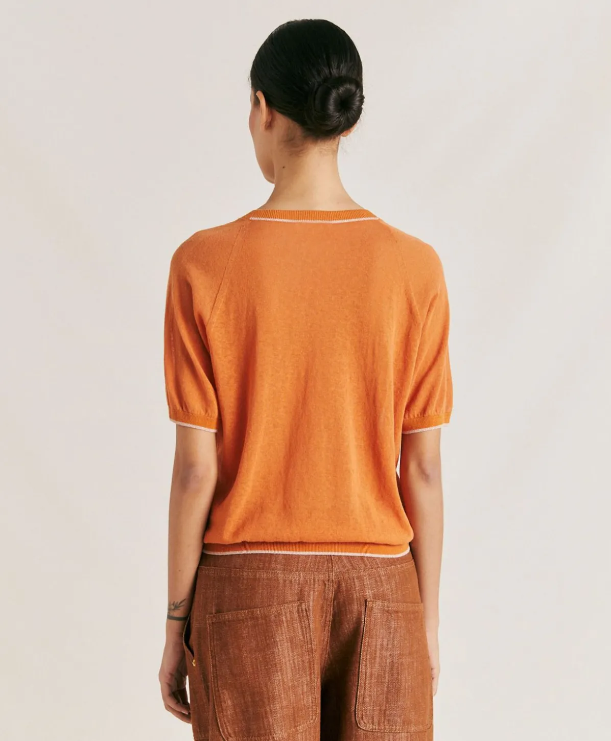 Pull En Lin Edie - Orange